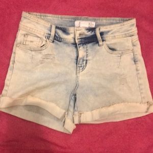 Ardene acid washed shorts